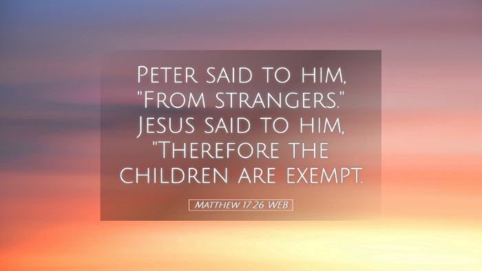 Picture 05 - Matthew 17:26 WEB Desktop Wallpaper - Peter said to him, 