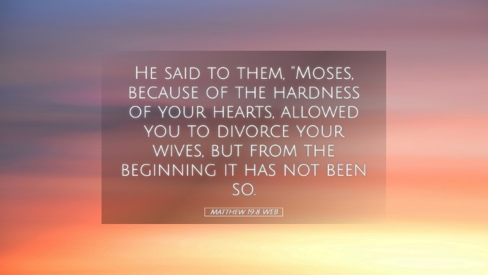 Picture 05 - Matthew 19:8 WEB Desktop Wallpaper - He said to them, 