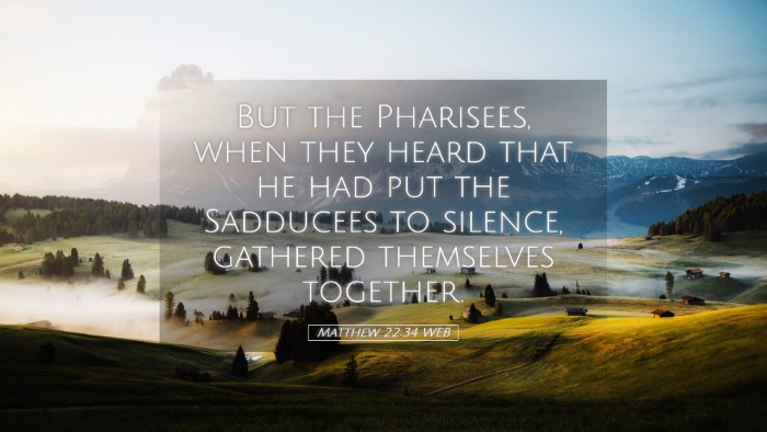 Picture 05 - Matthew 22:34 WEB Desktop Wallpaper - But the Pharisees, when they heard that he had - Desktop Bible Verse Wallpaper