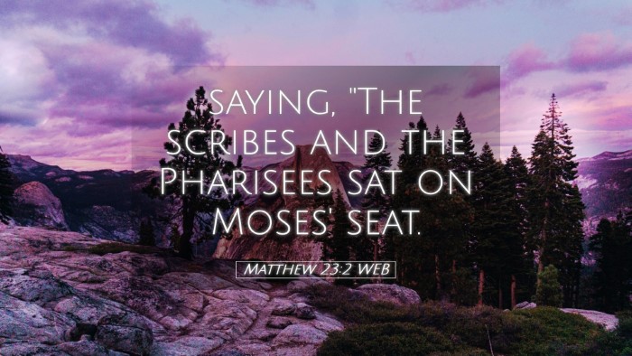 Picture 05 - Matthew 23:2 WEB Desktop Wallpaper - saying, 