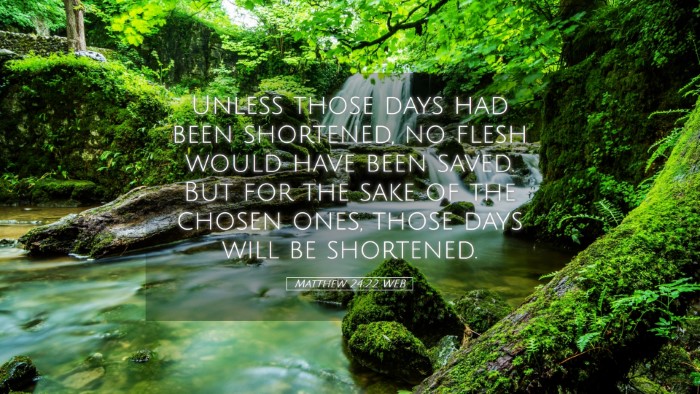 Picture 05 - Matthew 24:22 WEB Desktop Wallpaper - Unless those days had been shortened, no flesh - Desktop Bible Verse Wallpaper