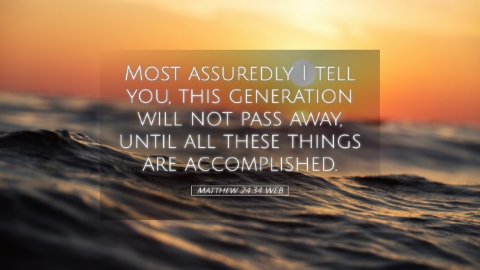 Picture 05 - Matthew 24:34 WEB Desktop Wallpaper - Most assuredly I tell you, this generation will - Desktop Bible Verse Wallpaper