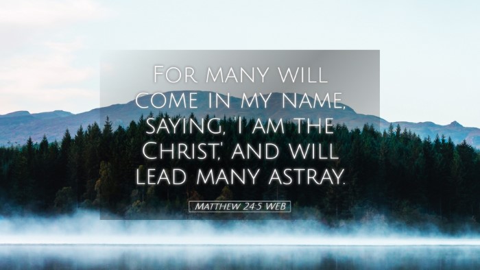 Picture 05 - Matthew 24:5 WEB Desktop Wallpaper - For many will come in my name, saying, 'I am the - Desktop Bible Verse Wallpaper