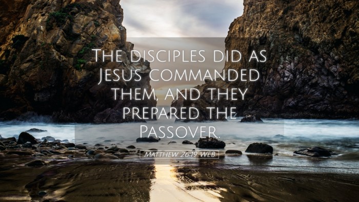 Picture 05 - Matthew 26:19 WEB Desktop Wallpaper - The disciples did as Jesus commanded them, and - Desktop Bible Verse Wallpaper