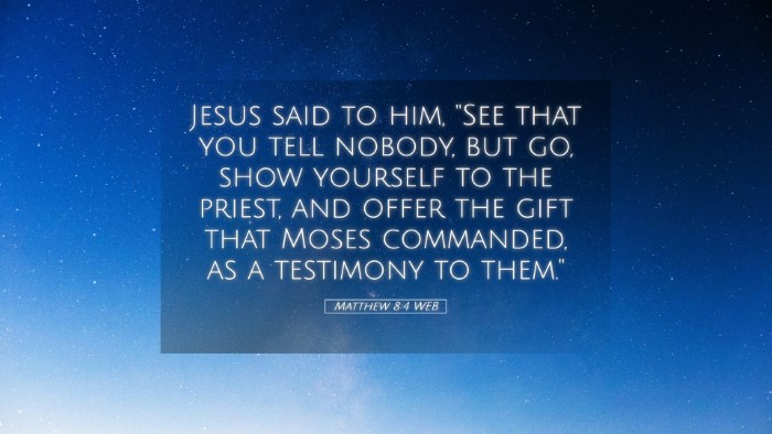 Picture 05 - Matthew 8:4 WEB Desktop Wallpaper - Jesus said to him, 