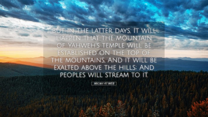 Picture 05 - Micah 4:1 WEB Desktop Wallpaper - But in the latter days, It will happen that the - Desktop Bible Verse Wallpaper