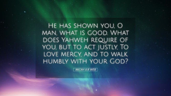 Picture 05 - Micah 6:8 WEB Desktop Wallpaper - He has shown you, O man, what is good. What does - Desktop Bible Verse Wallpaper