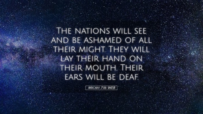 Picture 05 - Micah 7:16 WEB Desktop Wallpaper - The nations will see and be ashamed of all their - Desktop Bible Verse Wallpaper