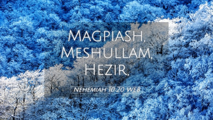 Picture 05 - Nehemiah 10:20 WEB Desktop Wallpaper - Magpiash, Meshullam, - Desktop Bible Verse Wallpaper