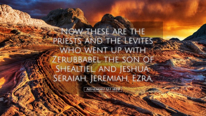 Picture 05 - Nehemiah 12:1 WEB Desktop Wallpaper - Now these are the priests and the Levites who - Desktop Bible Verse Wallpaper