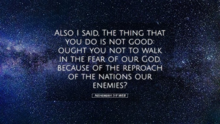 Picture 05 - Nehemiah 5:9 WEB Desktop Wallpaper - Also I said, The thing that you do is not good: - Desktop Bible Verse Wallpaper