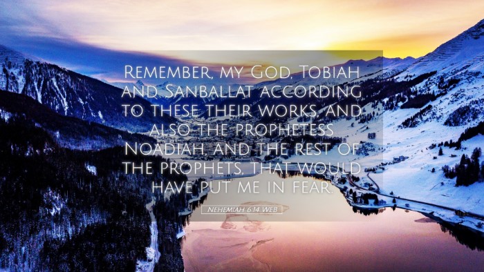 Picture 05 - Nehemiah 6:14 WEB Desktop Wallpaper - Remember, my God, Tobiah and Sanballat according - Desktop Bible Verse Wallpaper
