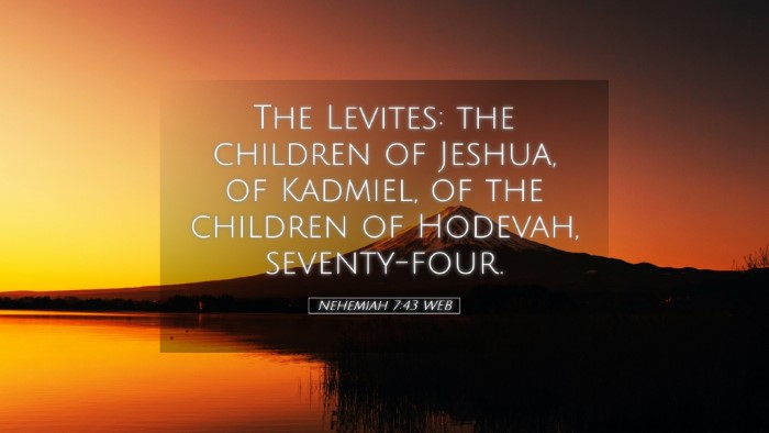 Picture 05 - Nehemiah 7:43 WEB Desktop Wallpaper - The Levites: the children of Jeshua, of Kadmiel, - Desktop Bible Verse Wallpaper