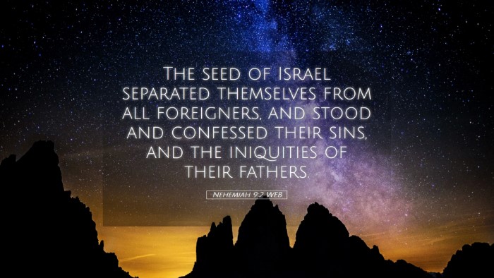 Picture 05 - Nehemiah 9:2 WEB Desktop Wallpaper - The seed of Israel separated themselves from all - Desktop Bible Verse Wallpaper