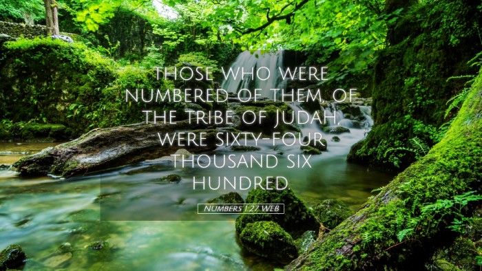 Picture 05 - Numbers 1:27 WEB Desktop Wallpaper - those who were numbered of them, of the tribe of - Desktop Bible Verse Wallpaper