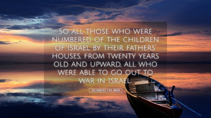 Picture 05 - Numbers 1:45 WEB Desktop Wallpaper - So all those who were numbered of the children of - Desktop Bible Verse Wallpaper