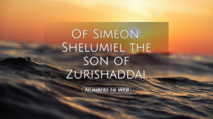Picture 05 - Numbers 1:6 WEB Desktop Wallpaper - Of Simeon: Shelumiel the son of - Desktop Bible Verse Wallpaper