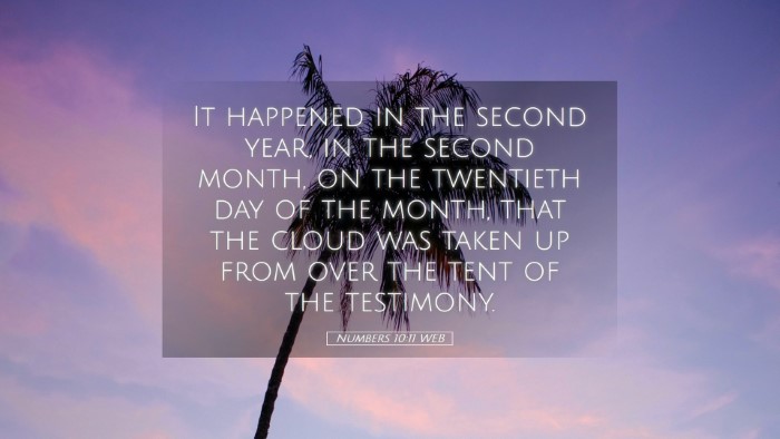 Picture 05 - Numbers 10:11 WEB Desktop Wallpaper - It happened in the second year, in the second - Desktop Bible Verse Wallpaper