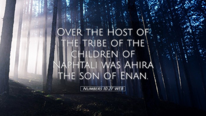Picture 05 - Numbers 10:27 WEB Desktop Wallpaper - Over the host of the tribe of the children of - Desktop Bible Verse Wallpaper