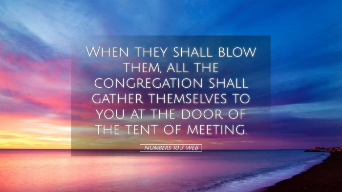 Picture 05 - Numbers 10:3 WEB Desktop Wallpaper - When they shall blow them, all the congregation - Desktop Bible Verse Wallpaper