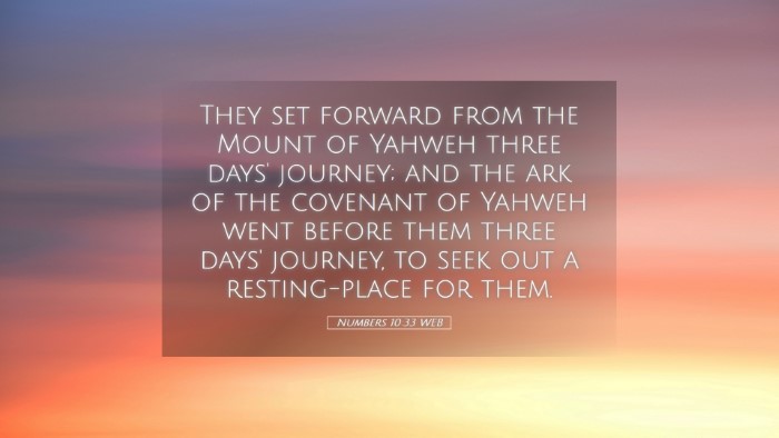 Picture 05 - Numbers 10:33 WEB Desktop Wallpaper - They set forward from the Mount of Yahweh three - Desktop Bible Verse Wallpaper