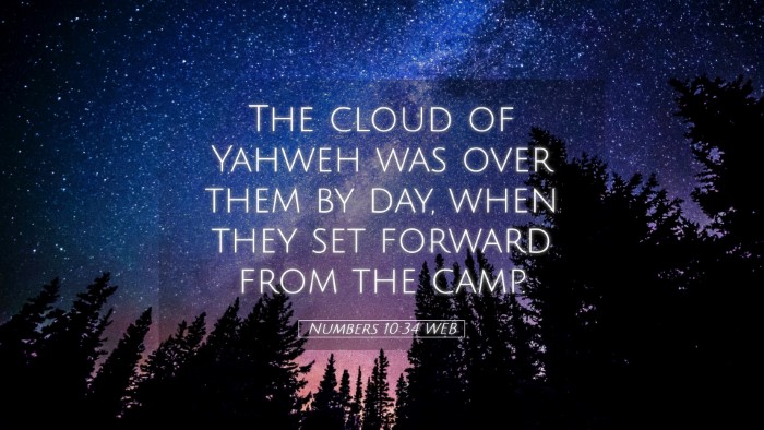 Picture 05 - Numbers 10:34 WEB Desktop Wallpaper - The cloud of Yahweh was over them by day, when - Desktop Bible Verse Wallpaper