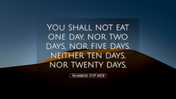 Picture 05 - Numbers 11:19 WEB Desktop Wallpaper - You shall not eat one day, nor two days, nor five - Desktop Bible Verse Wallpaper