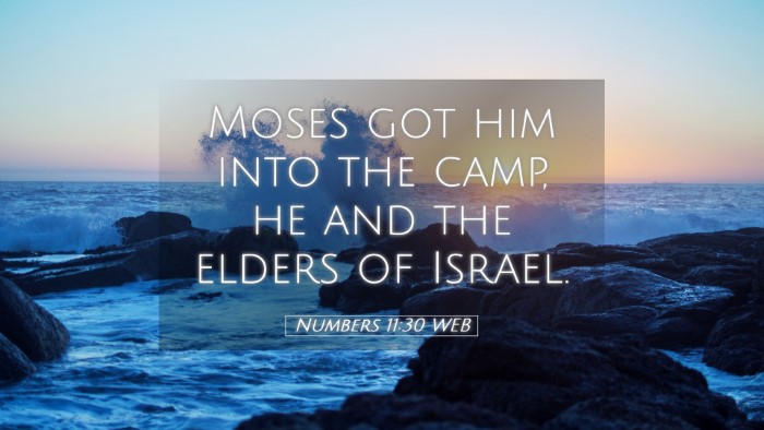 Picture 05 - Numbers 11:30 WEB Desktop Wallpaper - Moses got him into the camp, he and the elders of - Desktop Bible Verse Wallpaper