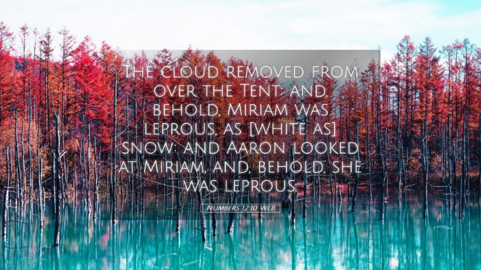 Picture 05 - Numbers 12:10 WEB Desktop Wallpaper - The cloud removed from over the Tent; and, - Desktop Bible Verse Wallpaper