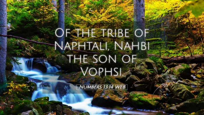 Picture 05 - Numbers 13:14 WEB Desktop Wallpaper - Of the tribe of Naphtali, Nahbi the son of - Desktop Bible Verse Wallpaper