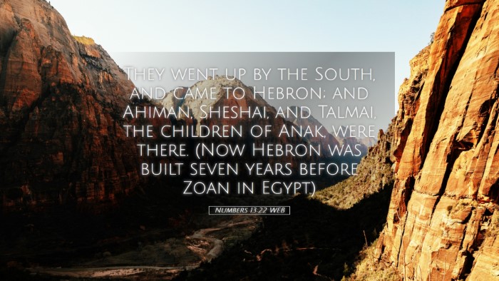 Picture 05 - Numbers 13:22 WEB Desktop Wallpaper - They went up by the South, and came to Hebron; - Desktop Bible Verse Wallpaper