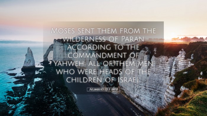 Picture 05 - Numbers 13:3 WEB Desktop Wallpaper - Moses sent them from the wilderness of Paran - Desktop Bible Verse Wallpaper