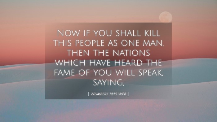 Picture 05 - Numbers 14:15 WEB Desktop Wallpaper - Now if you shall kill this people as one man, - Desktop Bible Verse Wallpaper