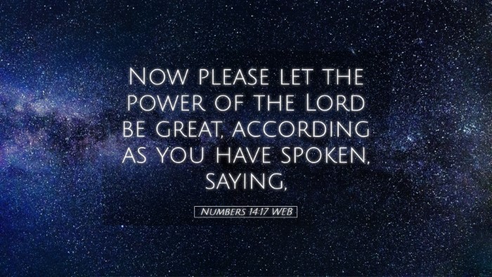 Picture 05 - Numbers 14:17 WEB Desktop Wallpaper - Now please let the power of the Lord be great, - Desktop Bible Verse Wallpaper