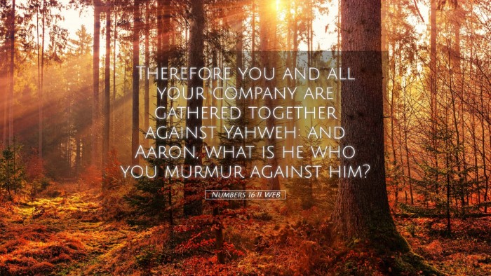 Picture 05 - Numbers 16:11 WEB Desktop Wallpaper - Therefore you and all your company are gathered - Desktop Bible Verse Wallpaper