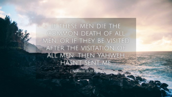 Picture 05 - Numbers 16:29 WEB Desktop Wallpaper - If these men die the common death of all men, or - Desktop Bible Verse Wallpaper