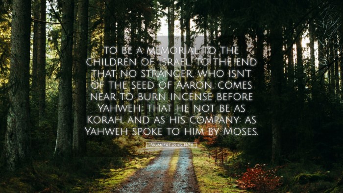 Picture 05 - Numbers 16:40 WEB Desktop Wallpaper - to be a memorial to the children of Israel, to - Desktop Bible Verse Wallpaper
