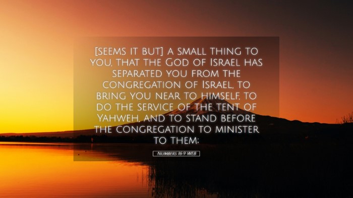 Picture 05 - Numbers 16:9 WEB Desktop Wallpaper - [seems it but] a small thing to you, that the God - Desktop Bible Verse Wallpaper