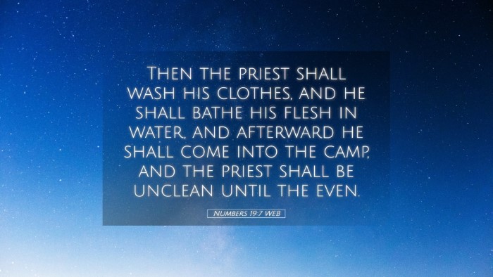 Picture 05 - Numbers 19:7 WEB Desktop Wallpaper - Then the priest shall wash his clothes, and he - Desktop Bible Verse Wallpaper