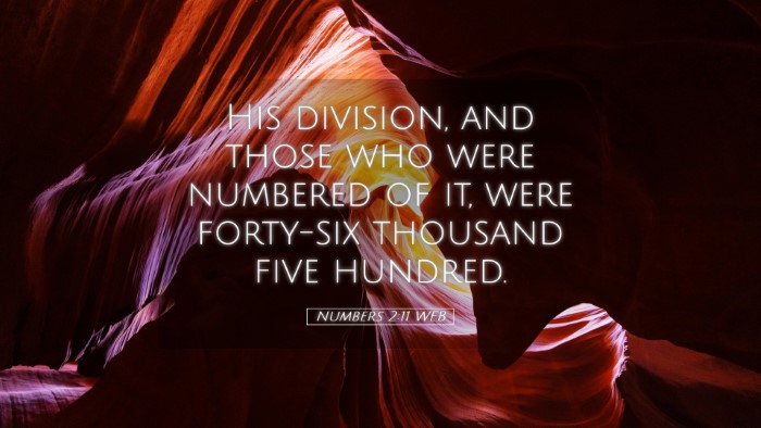Picture 05 - Numbers 2:11 WEB Desktop Wallpaper - His division, and those who were numbered of it, - Desktop Bible Verse Wallpaper