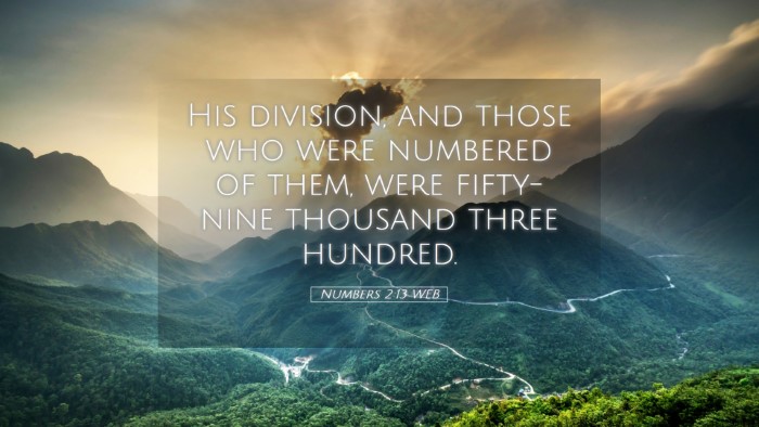Picture 05 - Numbers 2:13 WEB Desktop Wallpaper - His division, and those who were numbered of - Desktop Bible Verse Wallpaper