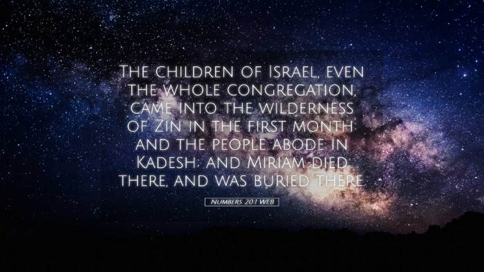 Picture 05 - Numbers 20:1 WEB Desktop Wallpaper - The children of Israel, even the whole - Desktop Bible Verse Wallpaper