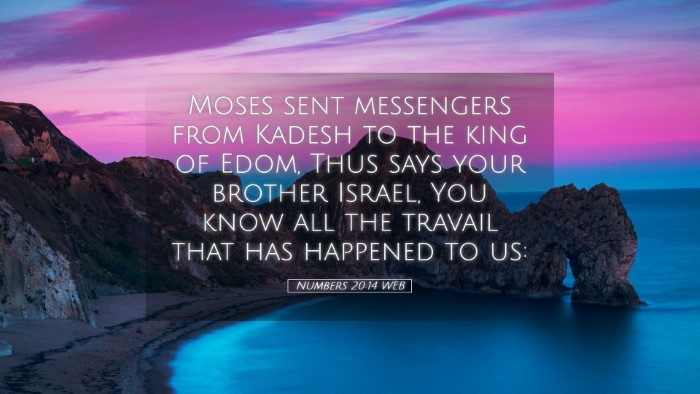 Picture 05 - Numbers 20:14 WEB Desktop Wallpaper - Moses sent messengers from Kadesh to the king of - Desktop Bible Verse Wallpaper