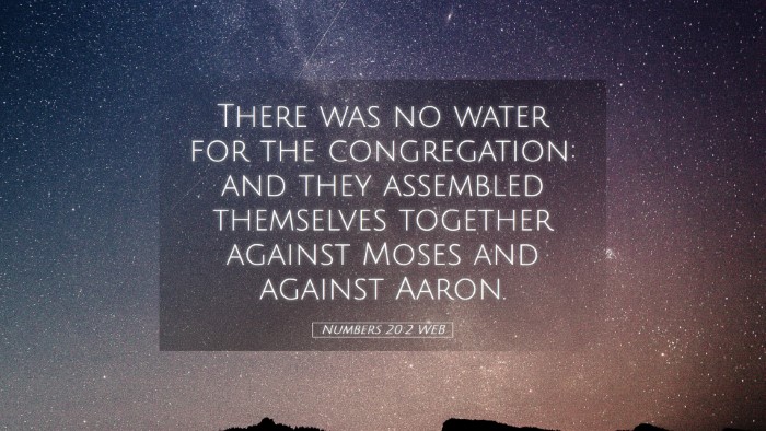 Picture 05 - Numbers 20:2 WEB Desktop Wallpaper - There was no water for the congregation: and they - Desktop Bible Verse Wallpaper