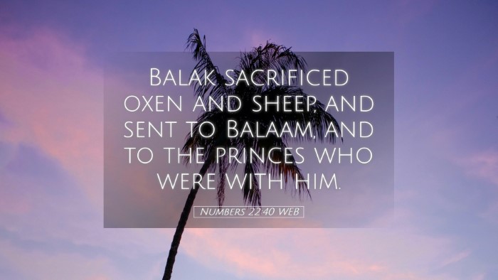 Picture 05 - Numbers 22:40 WEB Desktop Wallpaper - Balak sacrificed oxen and sheep, and sent to - Desktop Bible Verse Wallpaper