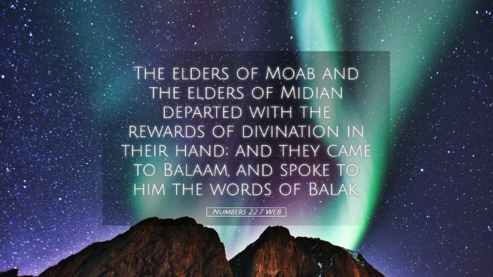 Picture 05 - Numbers 22:7 WEB Desktop Wallpaper - The elders of Moab and the elders of Midian - Desktop Bible Verse Wallpaper