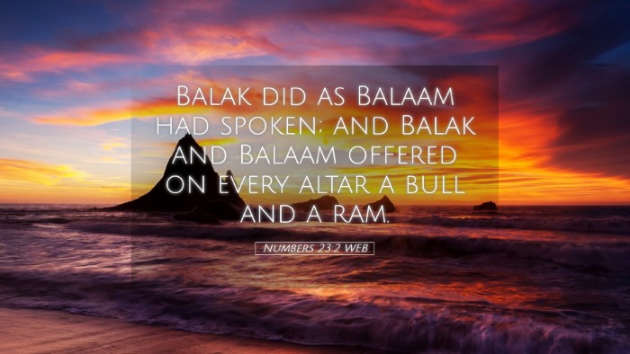 Picture 05 - Numbers 23:2 WEB Desktop Wallpaper - Balak did as Balaam had spoken; and Balak and - Desktop Bible Verse Wallpaper