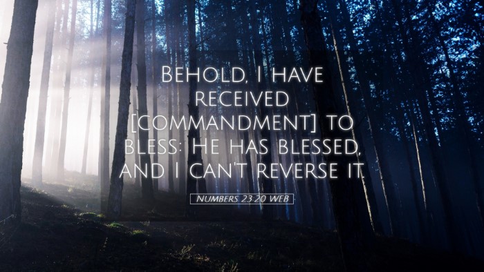 Picture 05 - Numbers 23:20 WEB Desktop Wallpaper - Behold, I have received [commandment] to bless: - Desktop Bible Verse Wallpaper