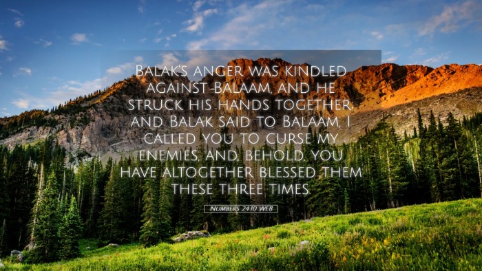 Picture 05 - Numbers 24:10 WEB Desktop Wallpaper - Balak's anger was kindled against Balaam, and he - Desktop Bible Verse Wallpaper