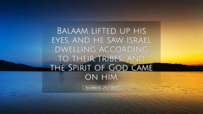 Picture 05 - Numbers 24:2 WEB Desktop Wallpaper - Balaam lifted up his eyes, and he saw Israel - Desktop Bible Verse Wallpaper